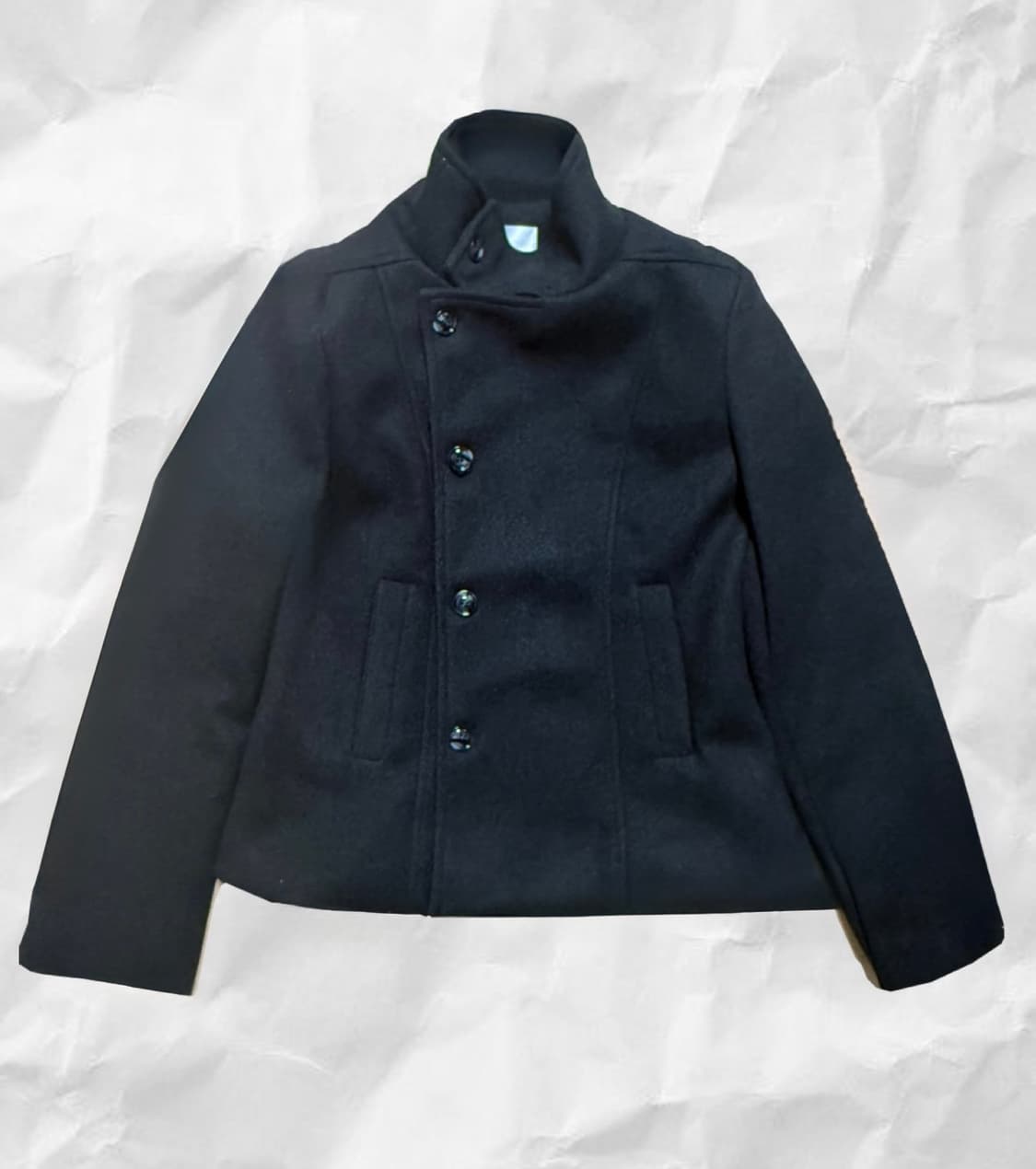 슬림핏 하이넥 숏코트 상품이미지1