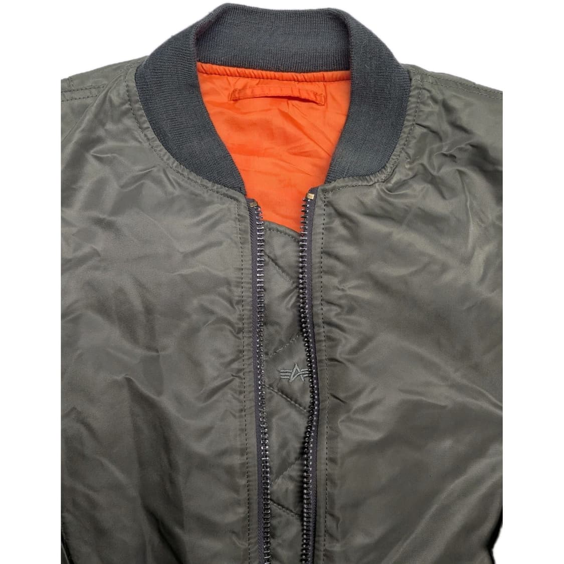 80s 미공군 납품용 알파인더스트리 MA-1 플라이트자켓 카키 상품이미지2