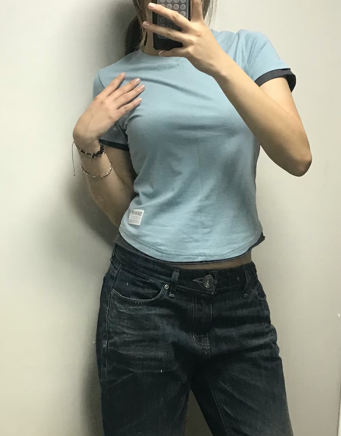 레이어드 반소매 티 상품이미지3