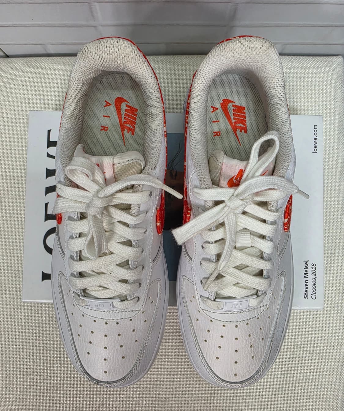 나이키 에어포스 1 로우 오렌지 페이즐리 스니커즈 운동화 240사이즈 상품이미지5