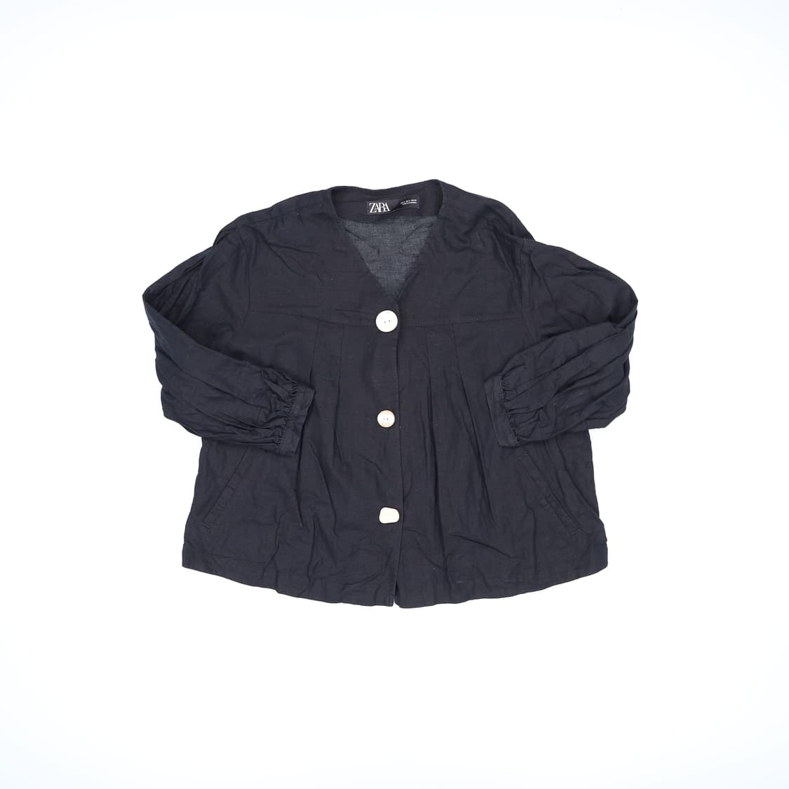 S 자라 여성 브이넥 블라우스 셔츠 0306H1 상품이미지1