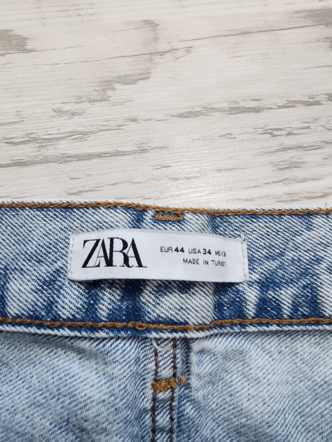 ZARA 자라 연청 데님 팬츠 팜. USA34(32~33)인치 청바지 상품이미지6