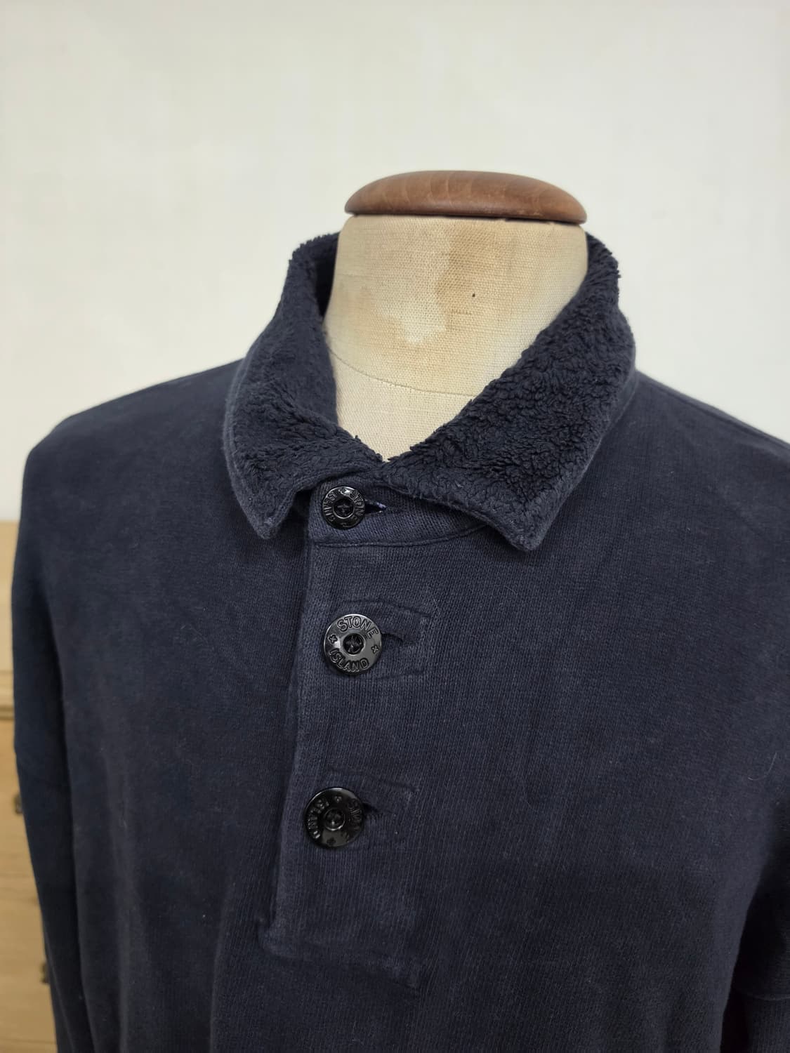 98AW 스톤 아일랜드 그린 엣지 네이비 버튼업 상품이미지2
