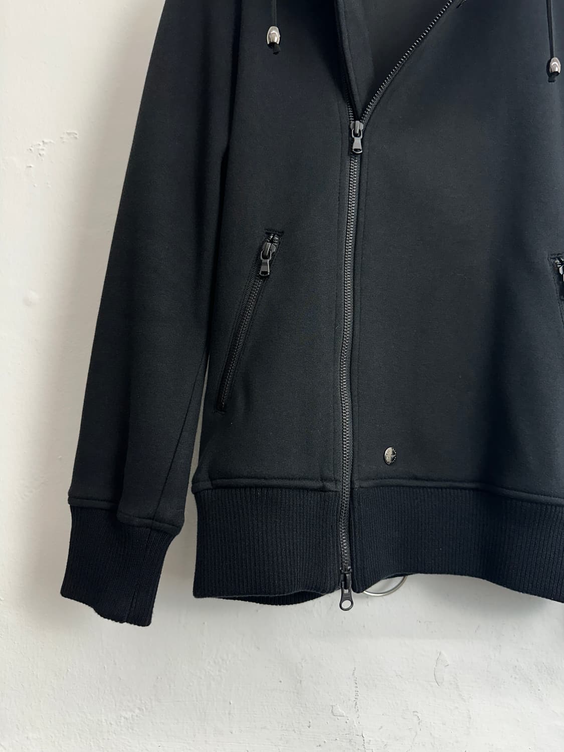 Asymmetric 2-Way Zip Hooded Jacket 상품이미지5