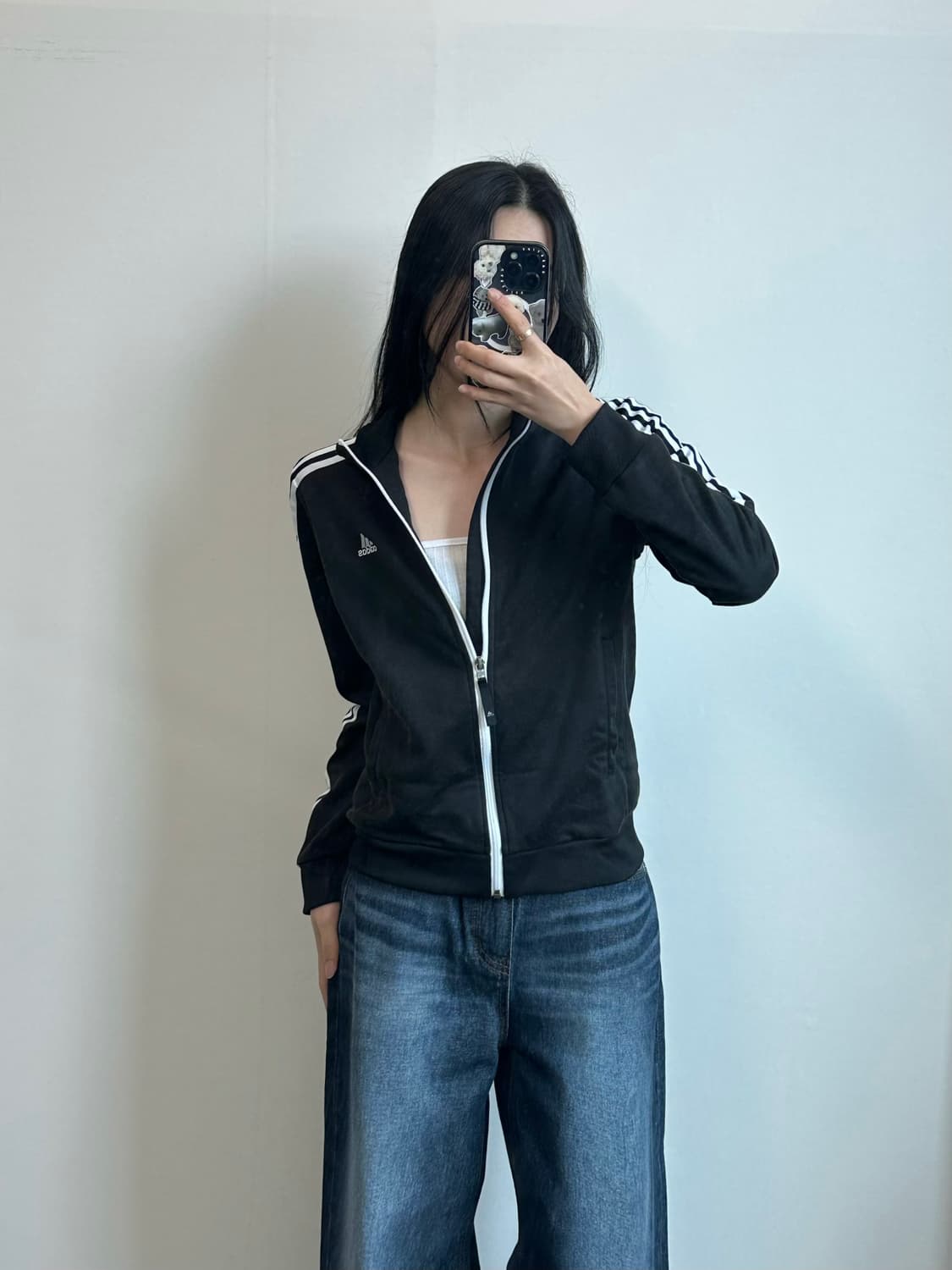 아디다스 블랙 사이드라인 트랙탑 져지 상품이미지1