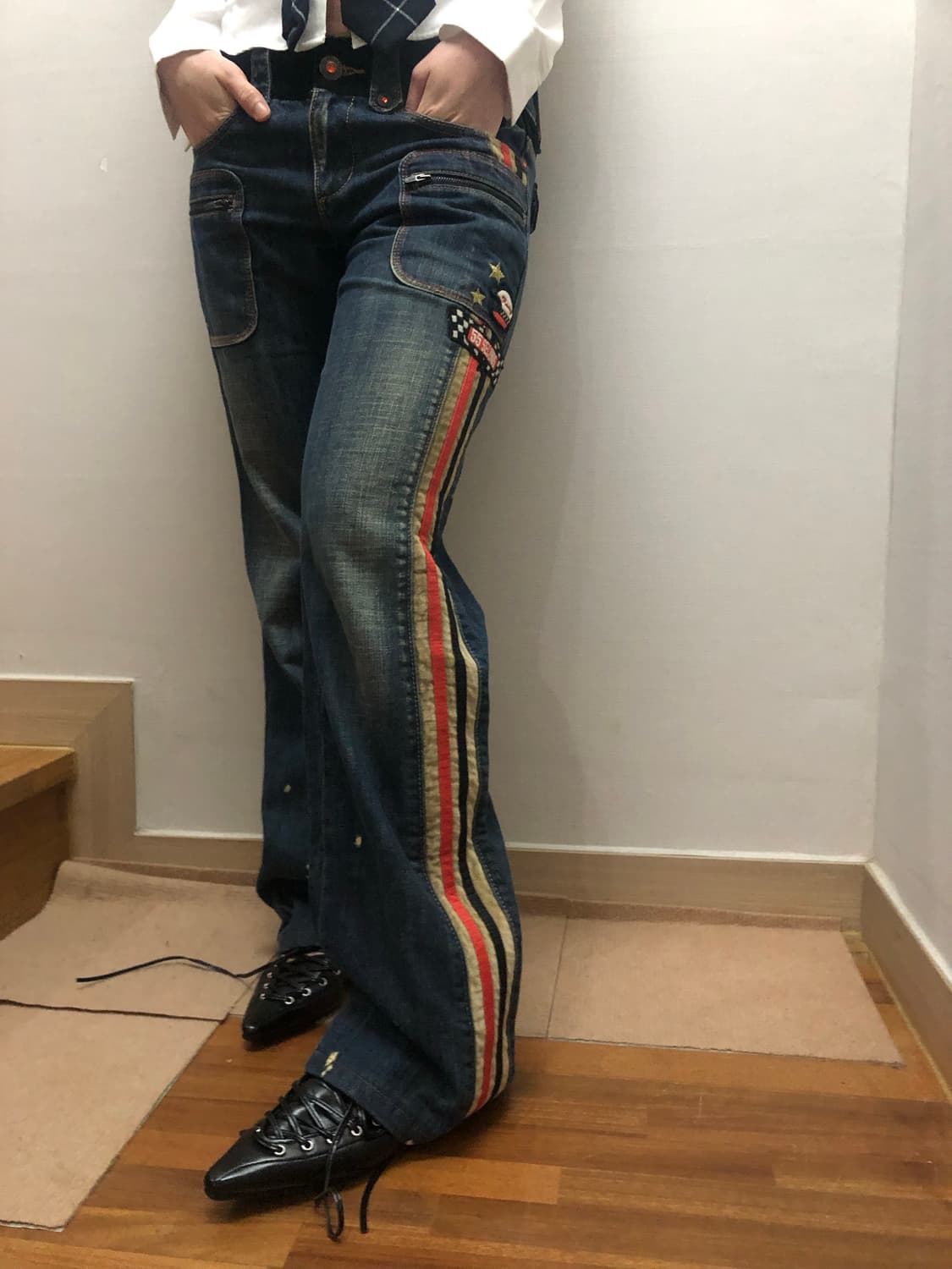 빈티지 EXR 데님 패치 팬츠 상품이미지3