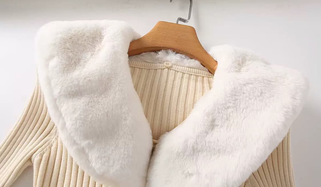 히메갸루 퍼트리밍 가디건 (퍼 탈부착 가능) 상품이미지2