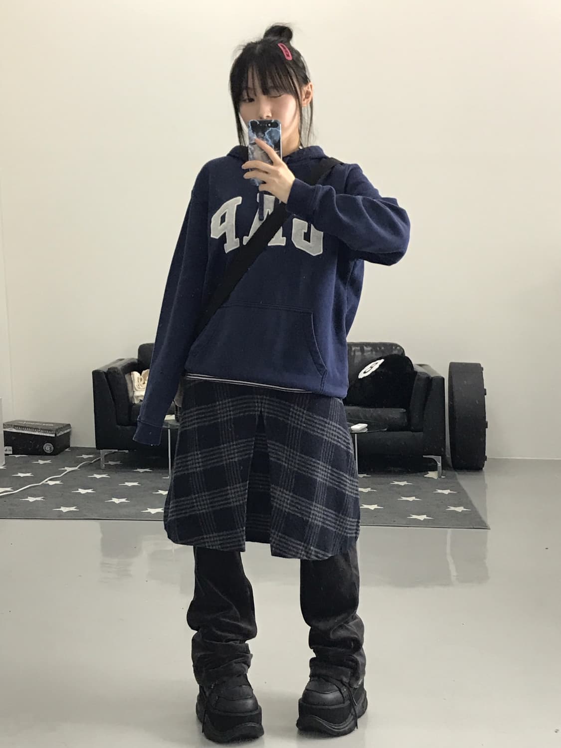 Gap Navy Graphic Hoodies 상품이미지1