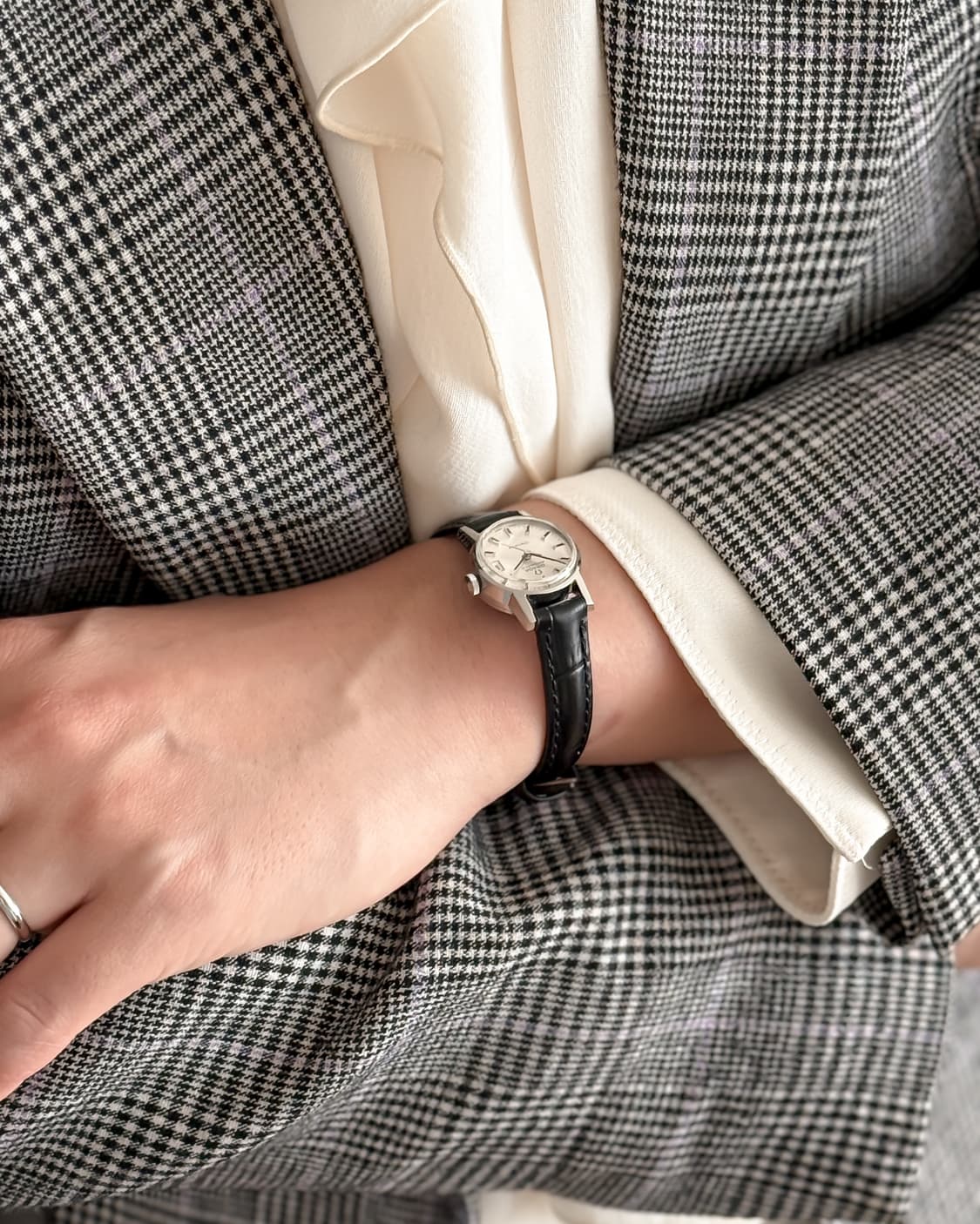 오메가 제네브 실버 수동 시계 상품이미지6