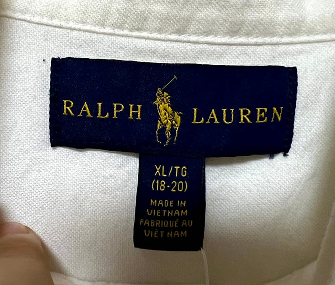 POLO 여자 옥스포드셔츠 화이트 새상품 춘추 M 95 66 키즈XL 상품이미지3