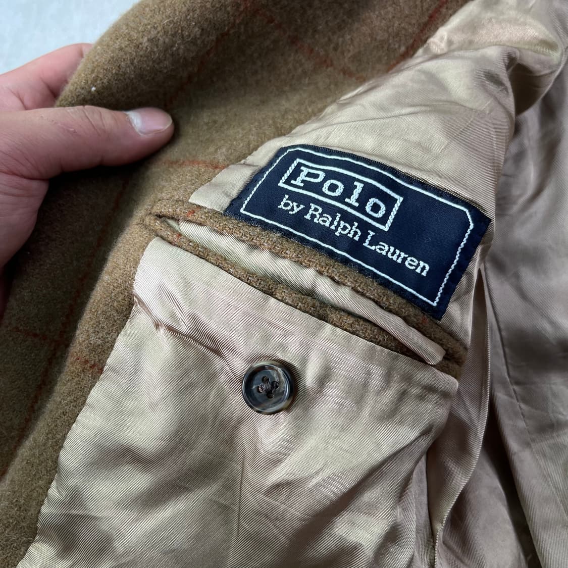 100 폴로랄프로렌 90s 울 체크 블레이저 자켓 상품이미지4