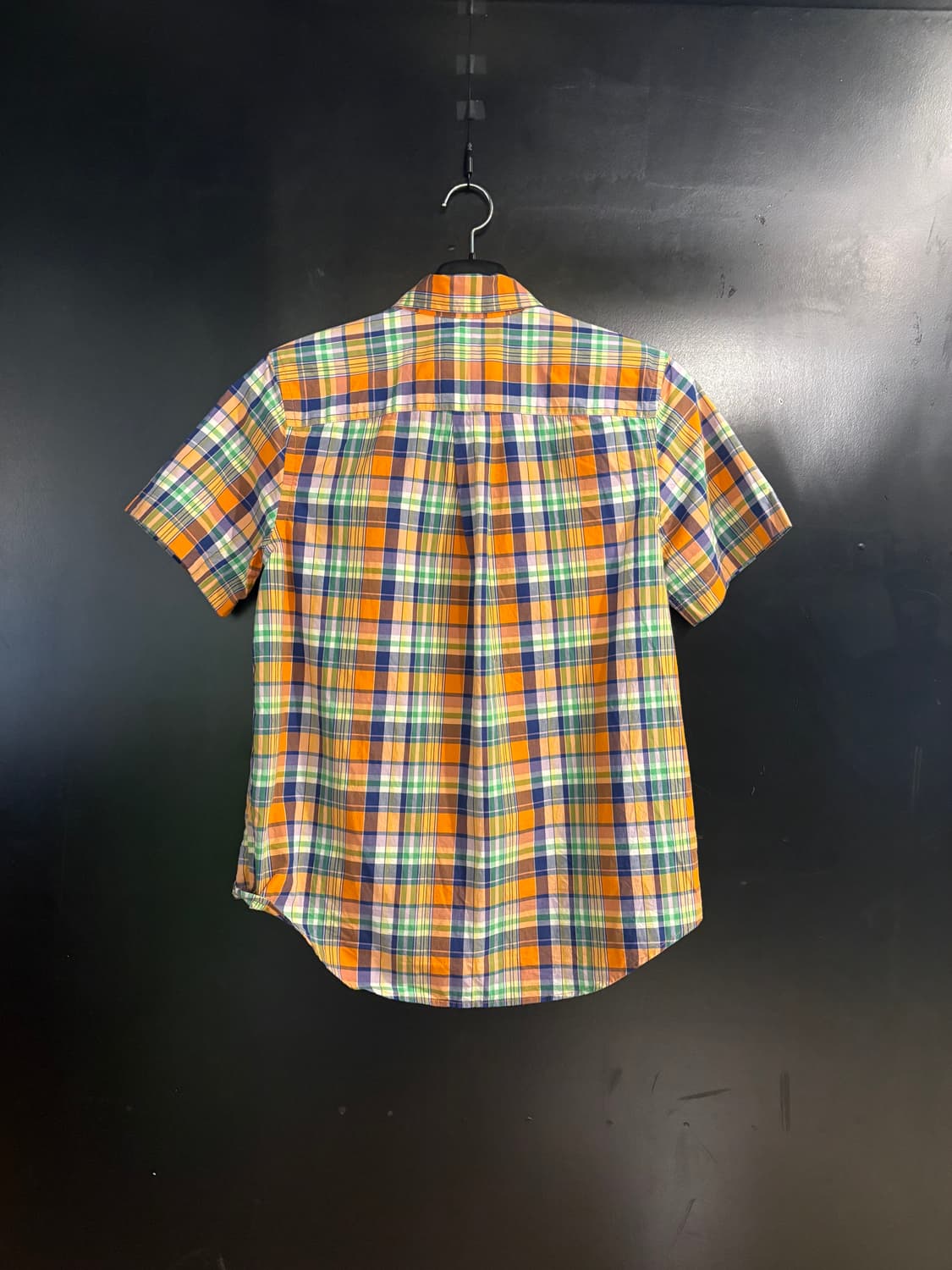 폴로 체크 반팔셔츠 오렌지 상품이미지2