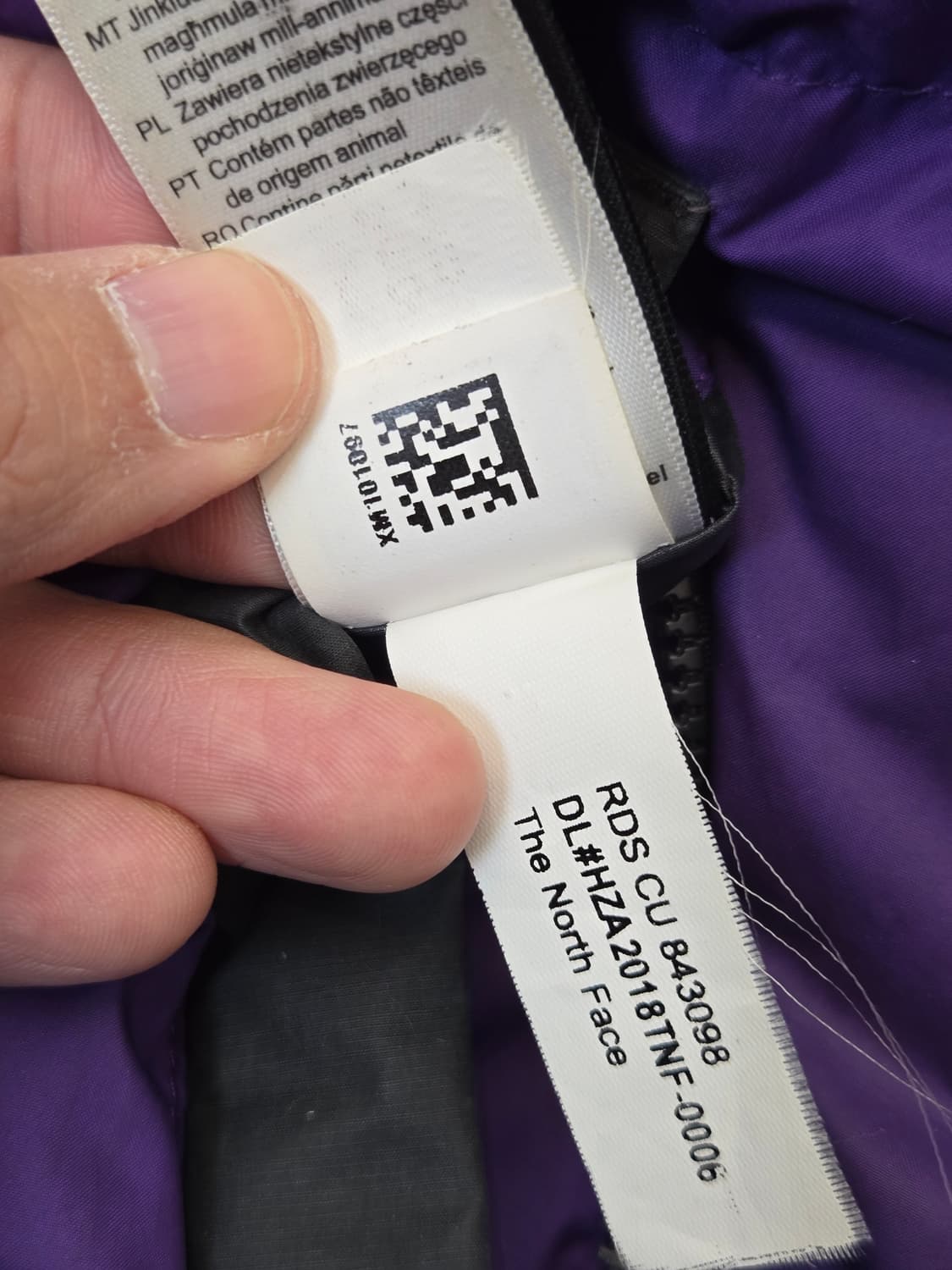 노스페이스 눕시 패딩 퍼플/블랙 상품이미지9