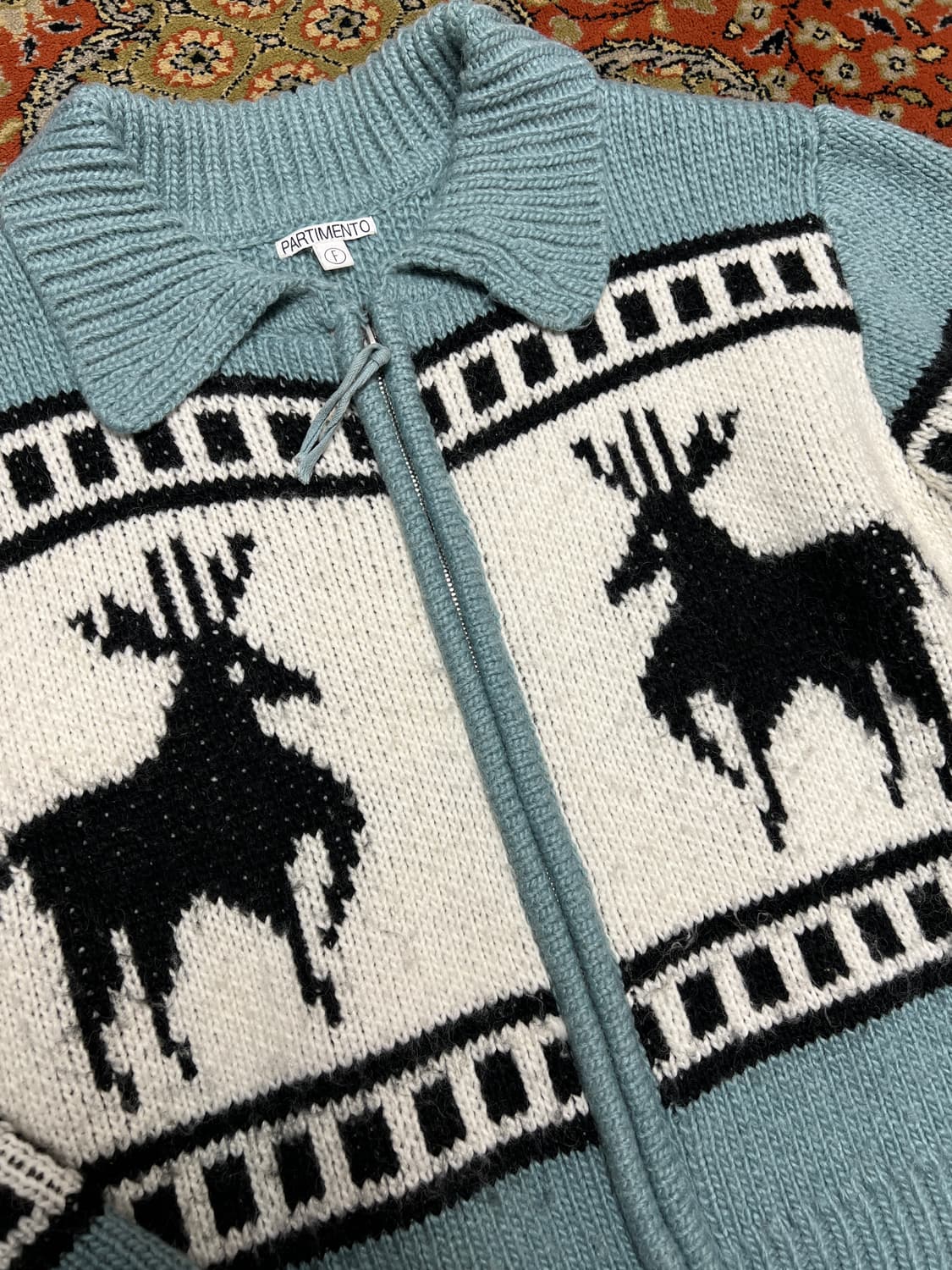 [FREE] 파르티멘토 스카이블루 니트 투웨이 집업 상품이미지3