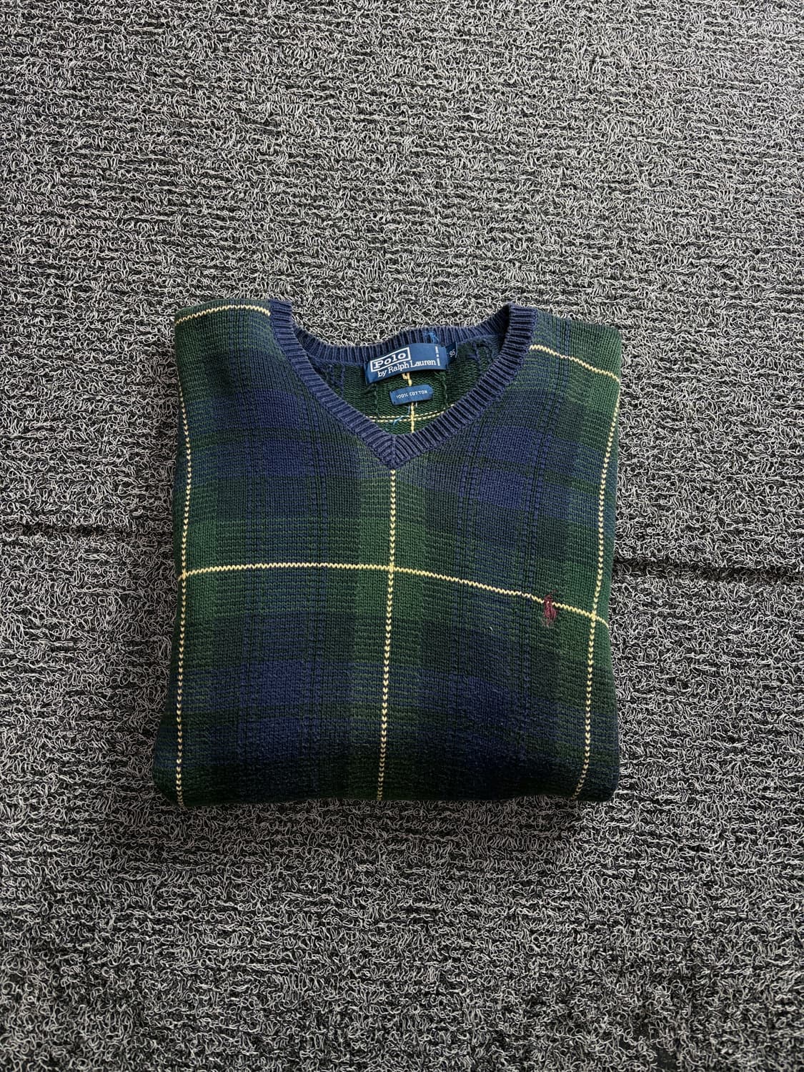 폴로 랄프로렌 포니로고 블랙 와치 체크 스웨터 2977 상품이미지1