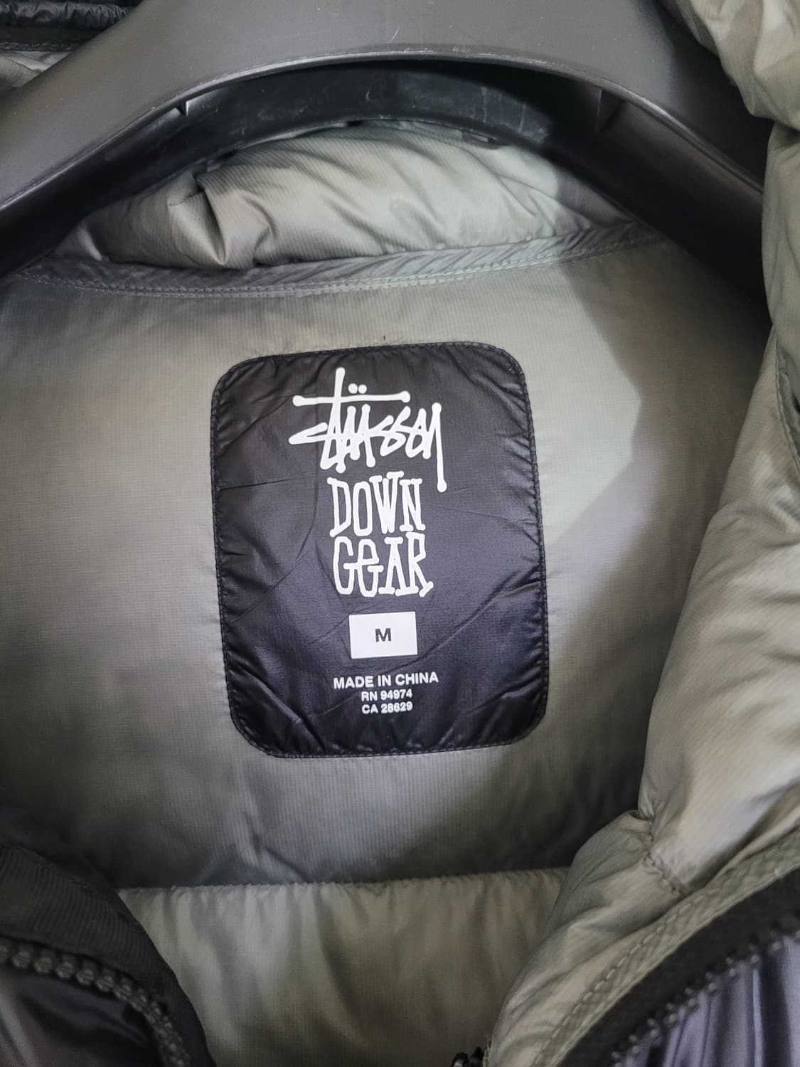 스투시 다운 파카 마이크로 립스탑 팬텀 블랙 M 상품이미지4