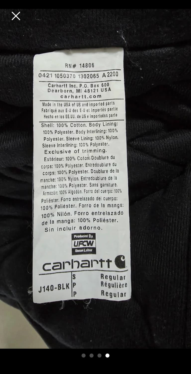 칼하트 덕 액티브 후드 자켓 J140 상품이미지4