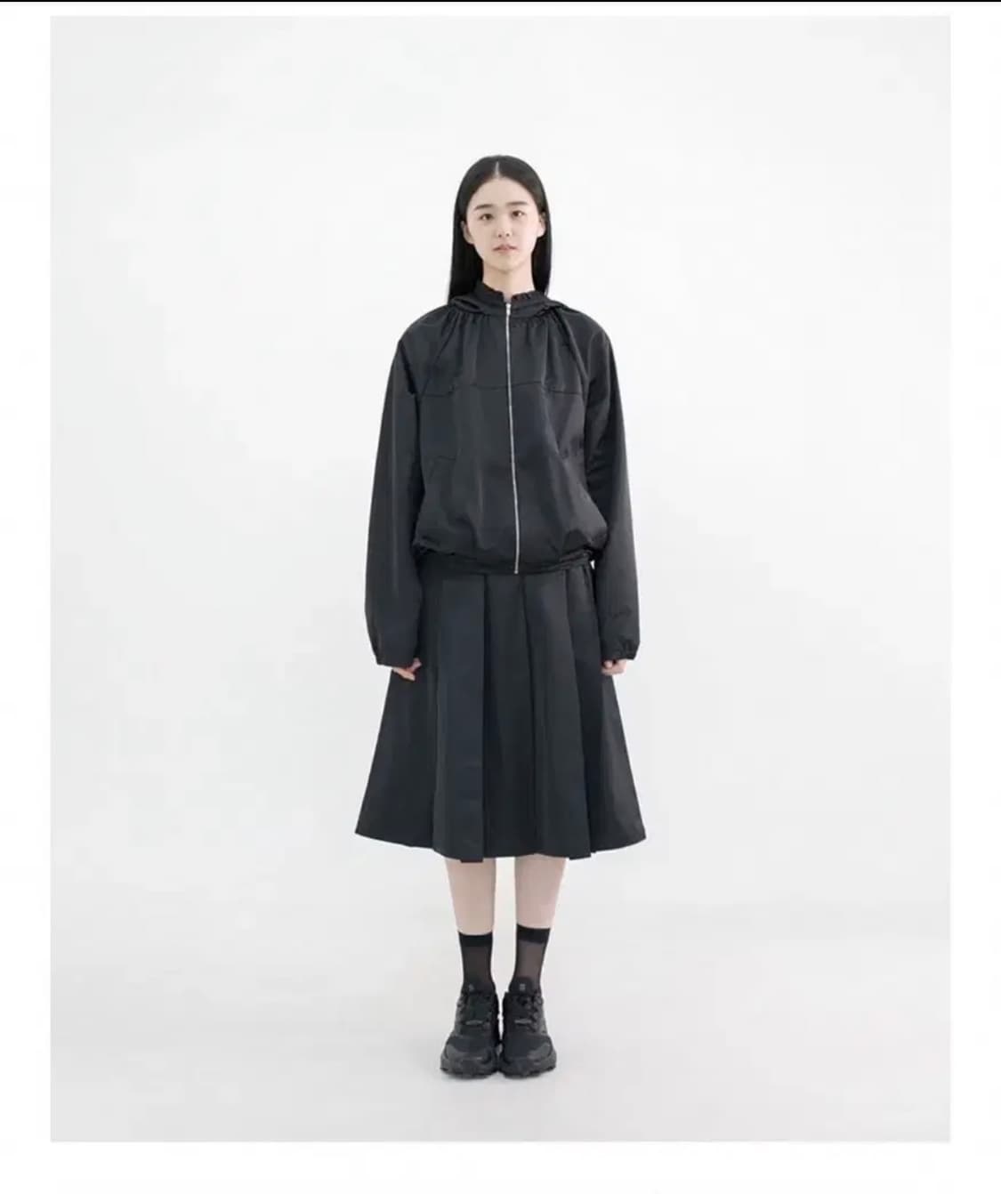 유노이아 윈드플리츠스커트 미디스커트 s 새상품 상품이미지4