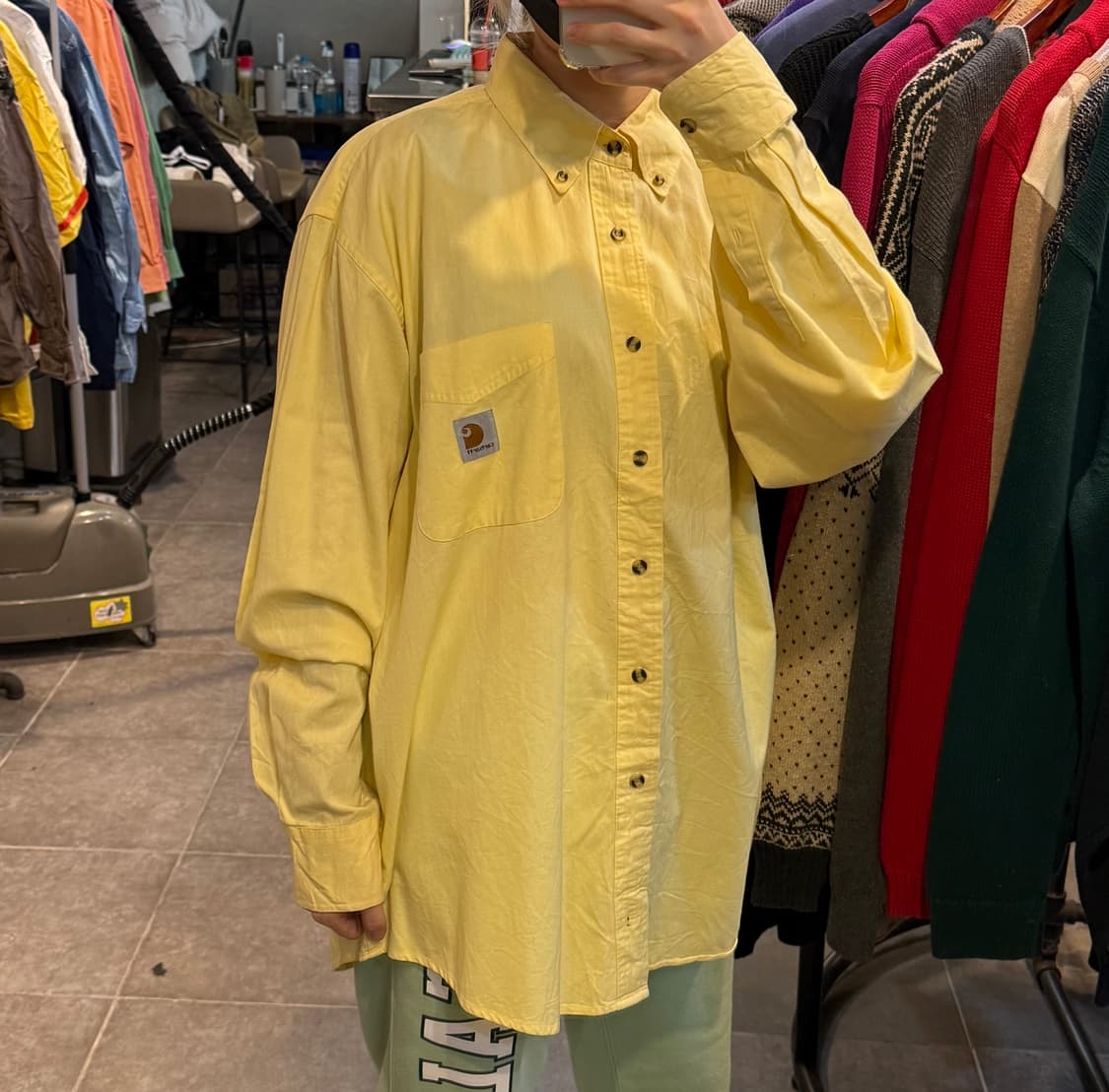 [NO.9] 칼하트 옐로우 긴팔셔츠 상품이미지3