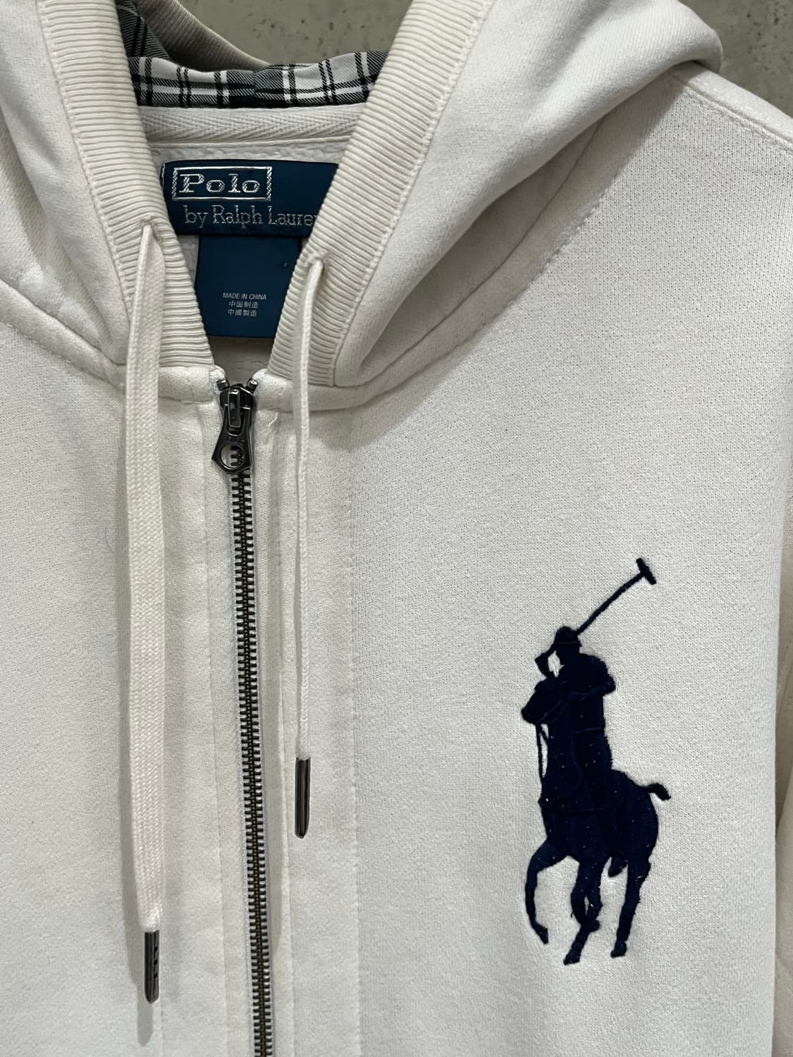 폴로 랄프로렌 빅포니 화이트 후드집업 상품이미지2