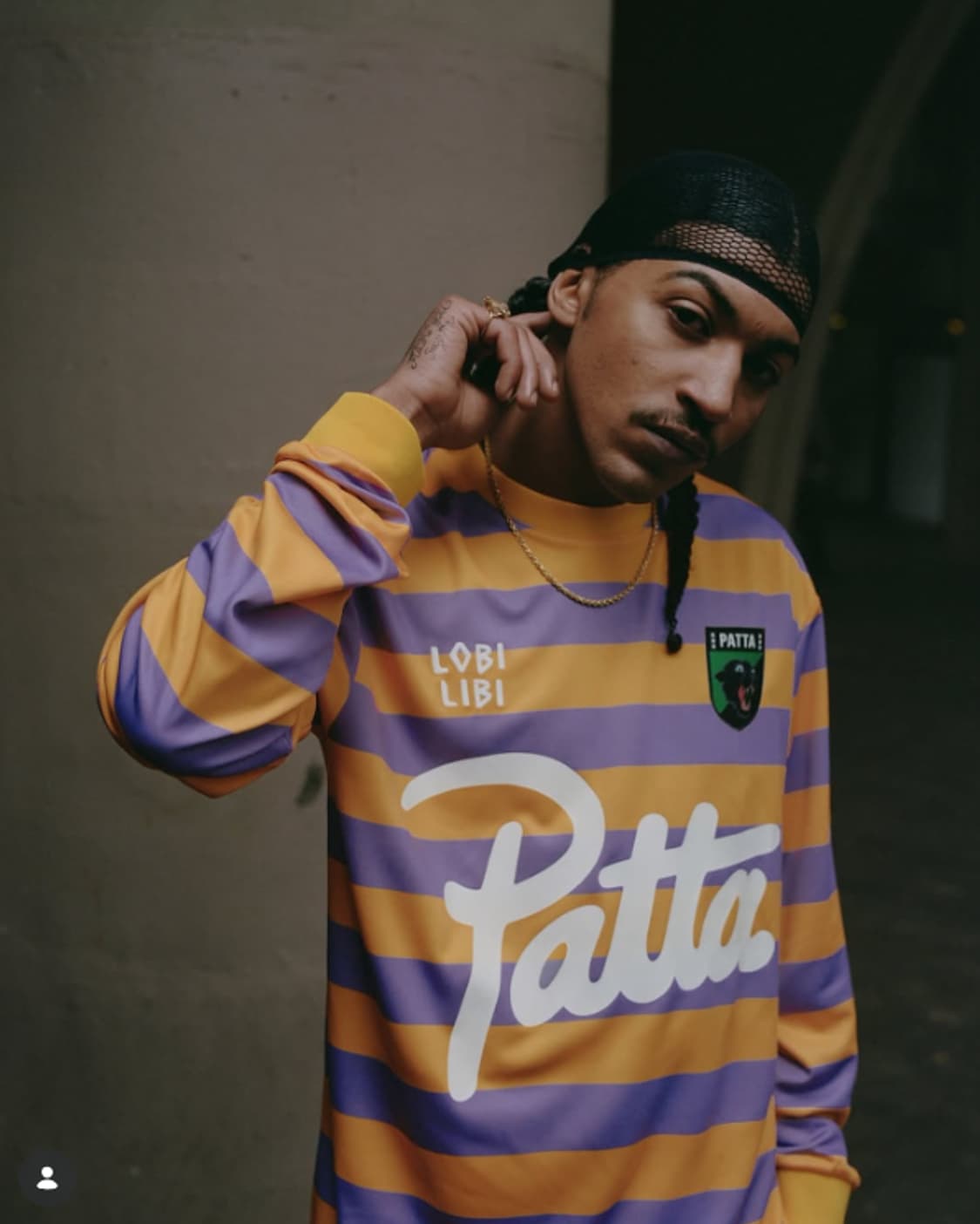 Patta 파타 스트라이프 롱슬리브 풋볼 져지 바이올렛 M 상품이미지3