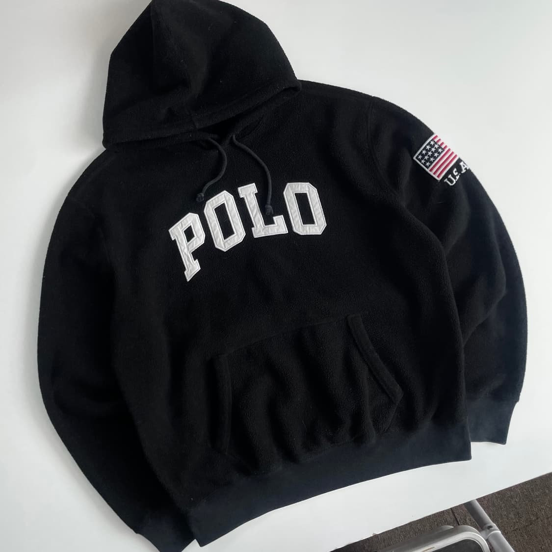 Polo  폴로 랄프로렌 신형 로고 성조기 플리스 후드 상품이미지2