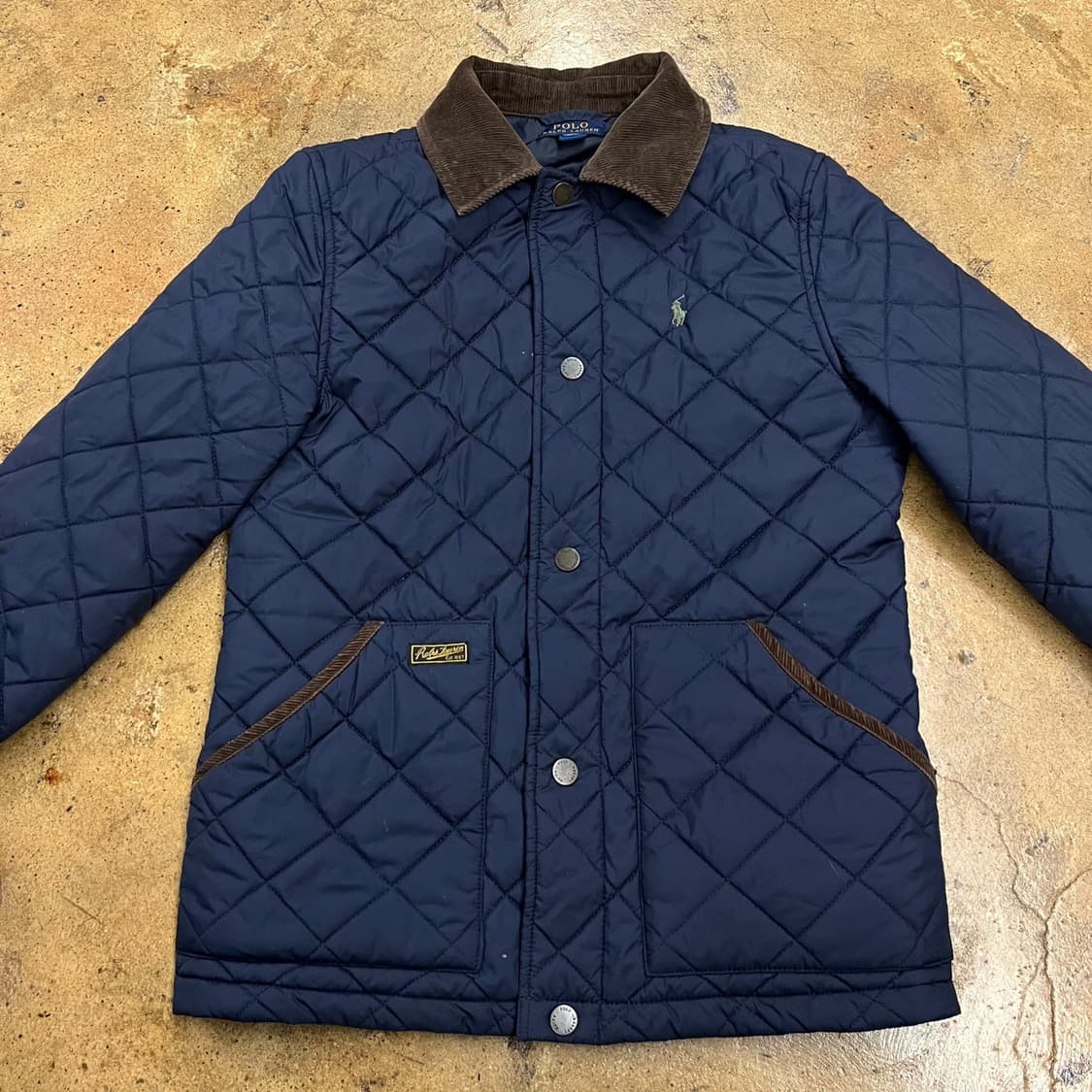 [정품/L] 폴로 랄프로렌 퀼팅 자켓 네이비 b10 상품이미지3