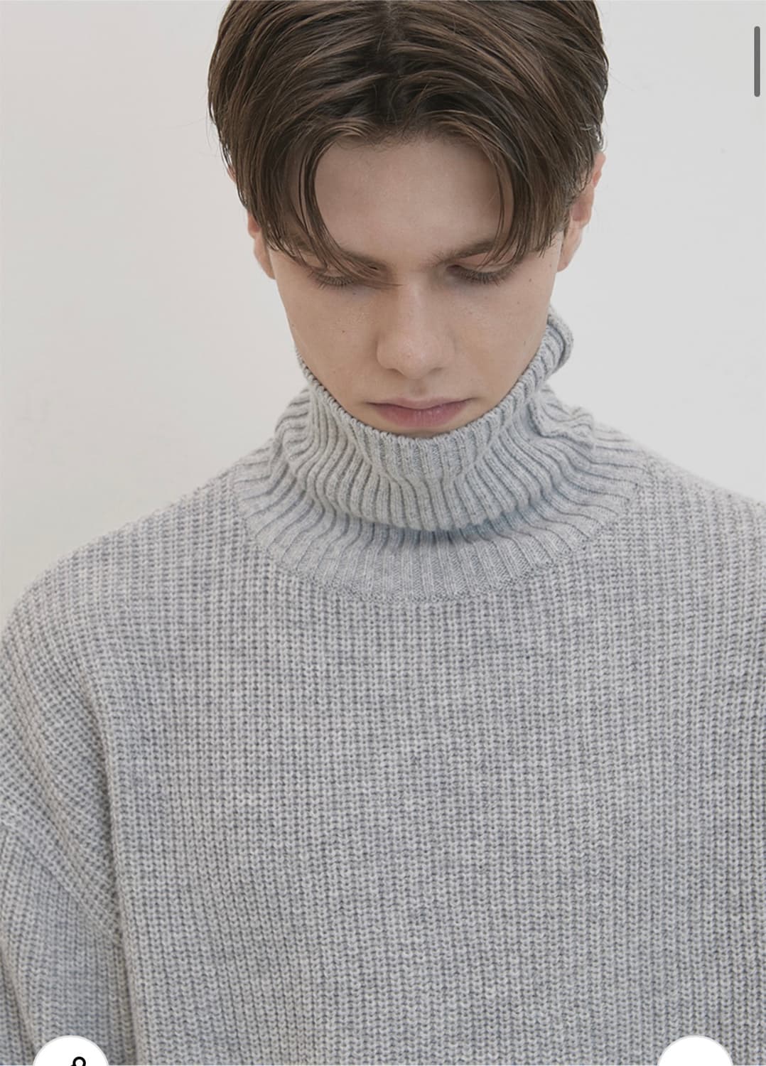 (새상품)(L) 드로우핏 하찌 벌키 터틀넥 니트 [L.GREY] 판매 상품이미지5