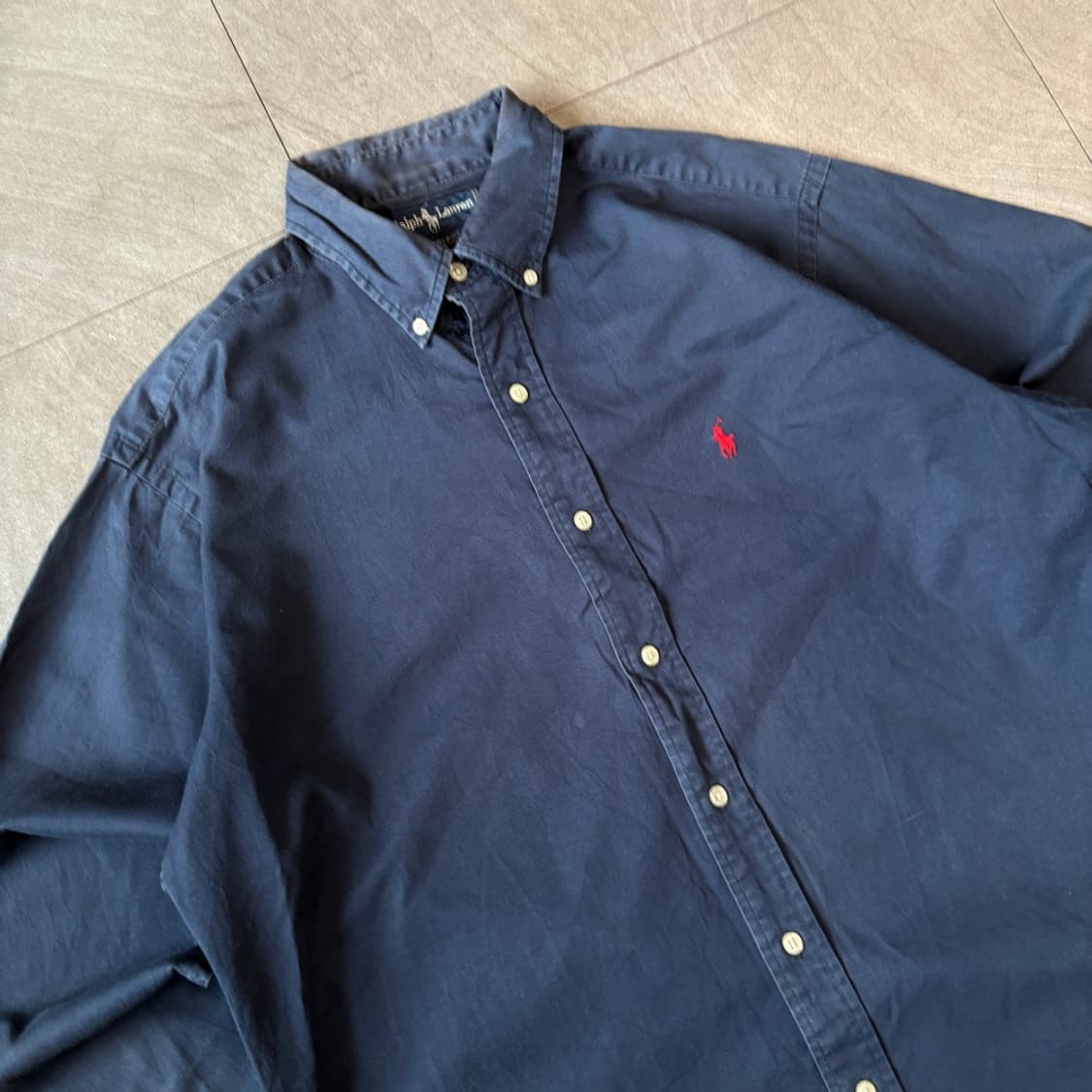 폴로 정품 네이비 클래식 로고 긴팔 셔츠 상품이미지2