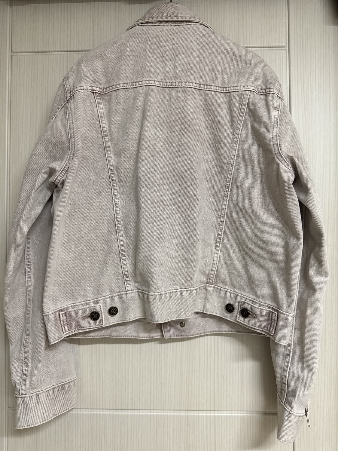 (새상품)denim trucker jacket - grayish plum 상품이미지2