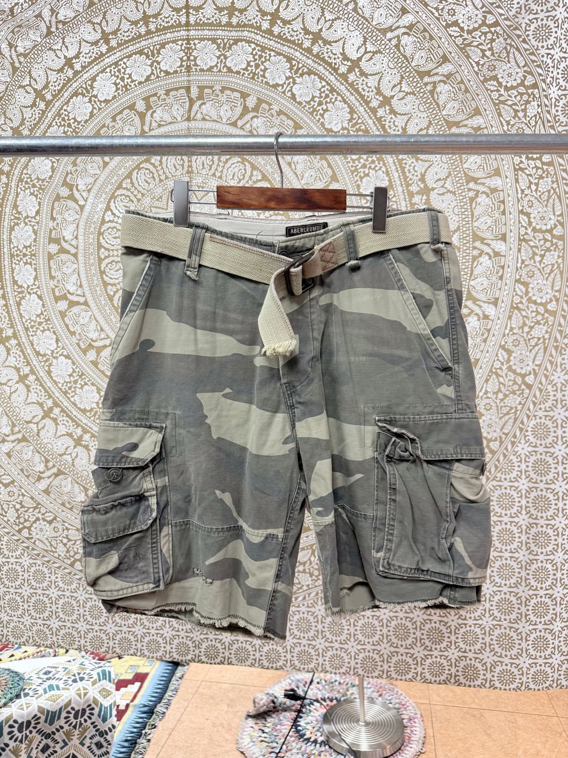 아베크롬비 빈티지 벨티드 카모 카고 반바지 (Z1012) 상품이미지3