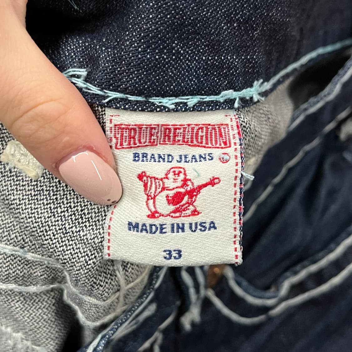 [정품/33] 트루릴리젼 스티치 데님 청바지 b16 상품이미지4