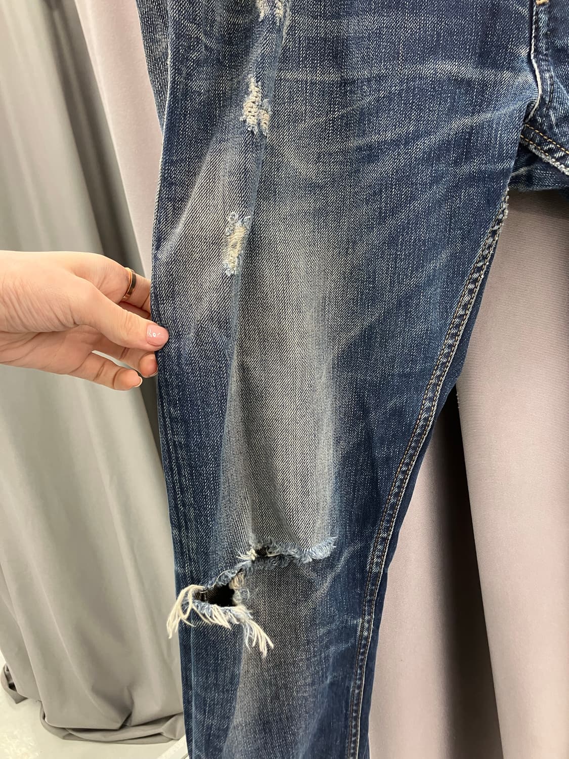 디젤 디스트로이드 패치워크 데님진  상품이미지4