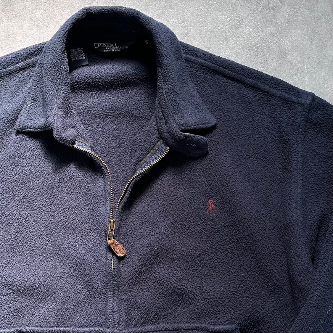 90s 폴로 네이비 후리스 스윙탑 자켓 (va.95) 상품이미지3