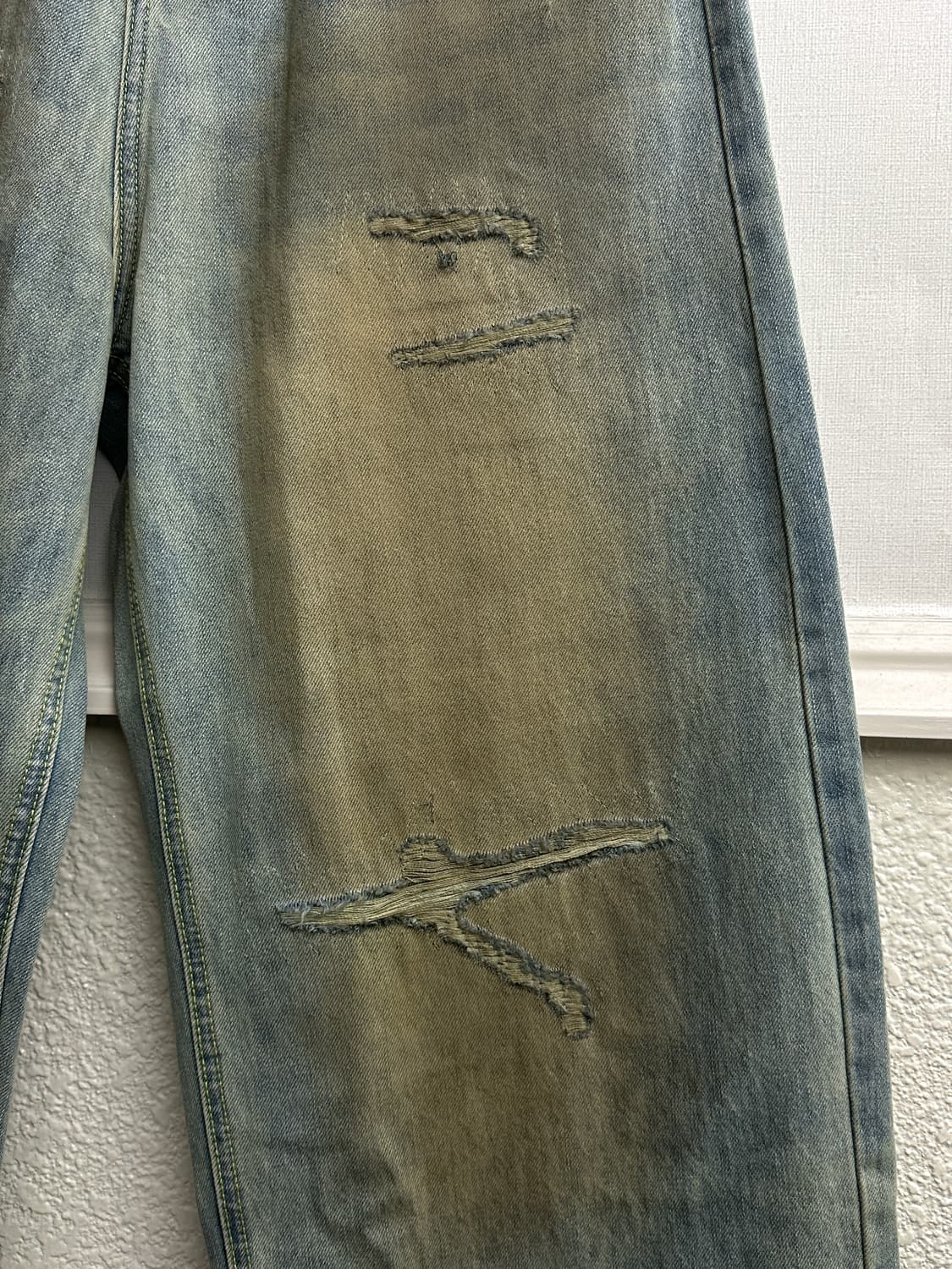 Decency Concept 빈티지 워싱 스크래치 와이드 진 상품이미지10