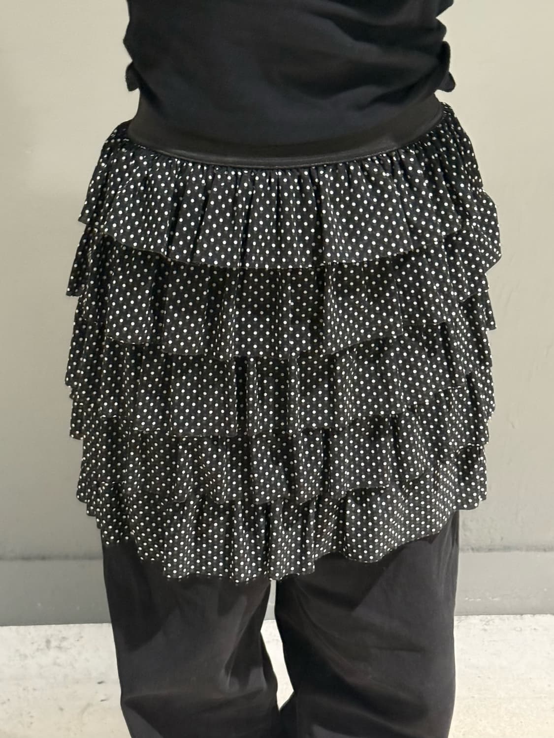 dot pattern can-can midi skirt 상품이미지2