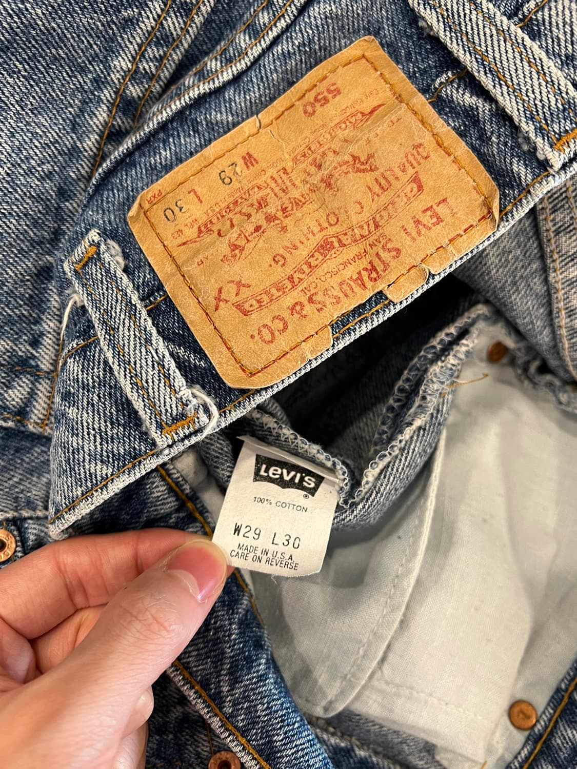 90s Levis 리바이스 550 컷오프 데님 쇼츠 팬츠 (USA) 상품이미지9