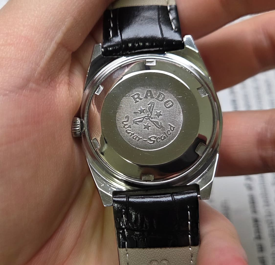 빈티지 라도 골드사브레 컷유리(각유리) 애플민트 데이데이트 오토매틱  상품이미지7