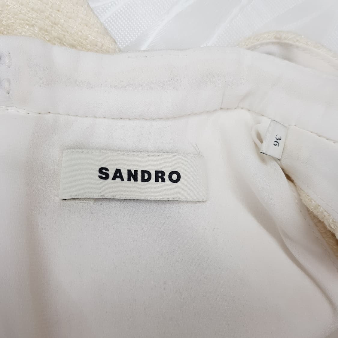산드로 SANDRO 비즈 장식 트위드 민소매 원피스 36사이즈 상품이미지7