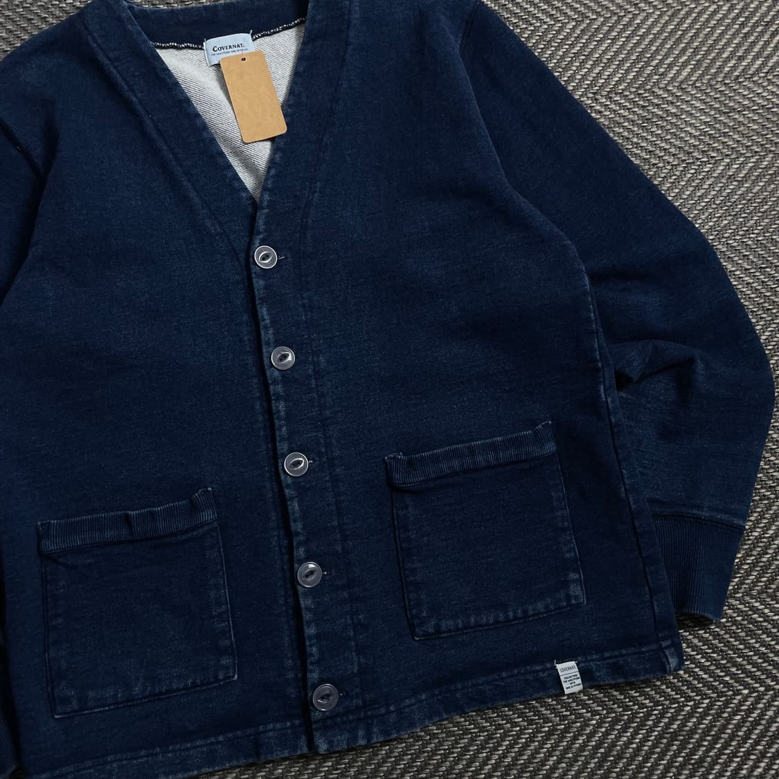 커버낫 인디고 스웨트 가먼트 코튼 가디건o 4476 상품이미지3