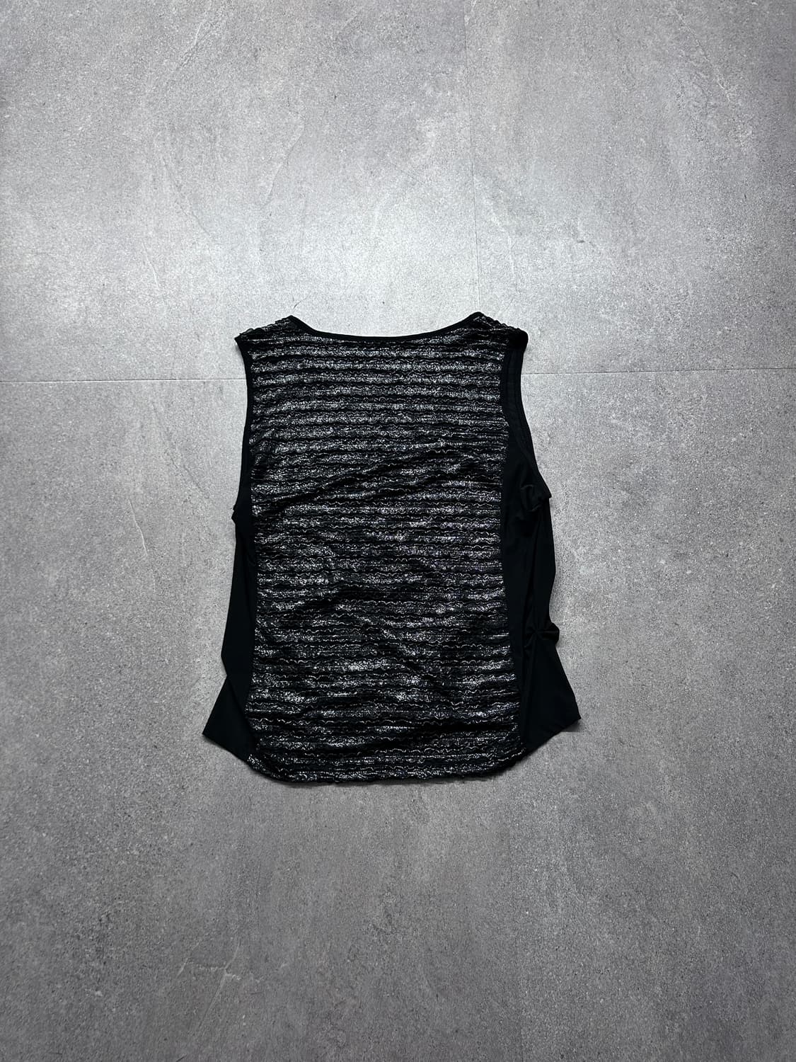 Button Point Glitter Shirring Sleeveless 상품이미지6