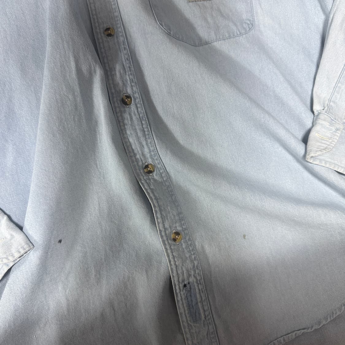 90s 칼하트 연청 데님셔츠 L사이즈  상품이미지3