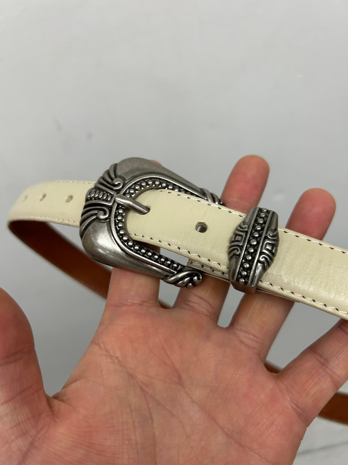 JEANASIS 웨스턴 레더 벨트 25-31인치 상품이미지2