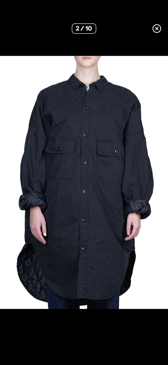 캐피탈 립 스톱 슬래피 셔츠 코트 네이비 1사이즈 상품이미지2