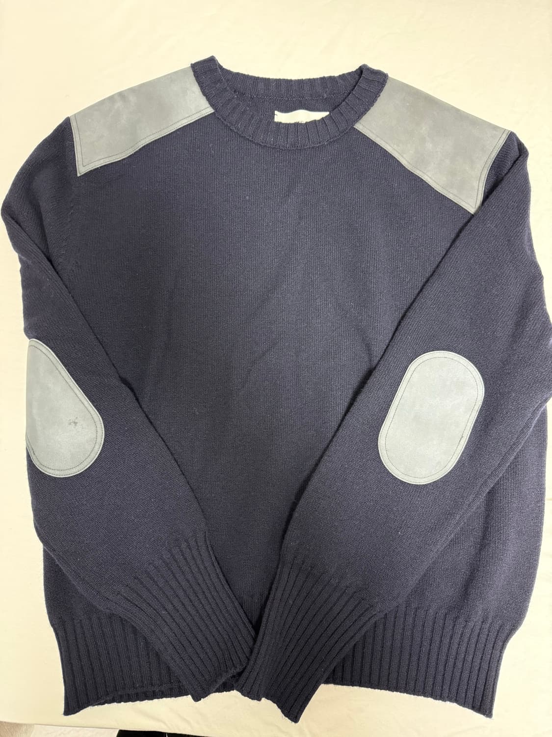 이얼즈어고 메리노 울 니트 네이비 m사이즈 상품이미지1