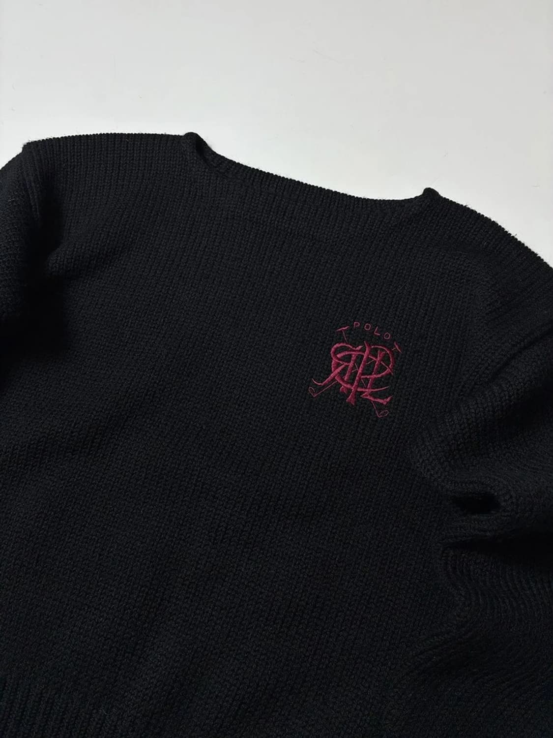 폴로 랄프로렌 80's 헤비 울 엠브로이드 보트넥 니트 PN8950 상품이미지2