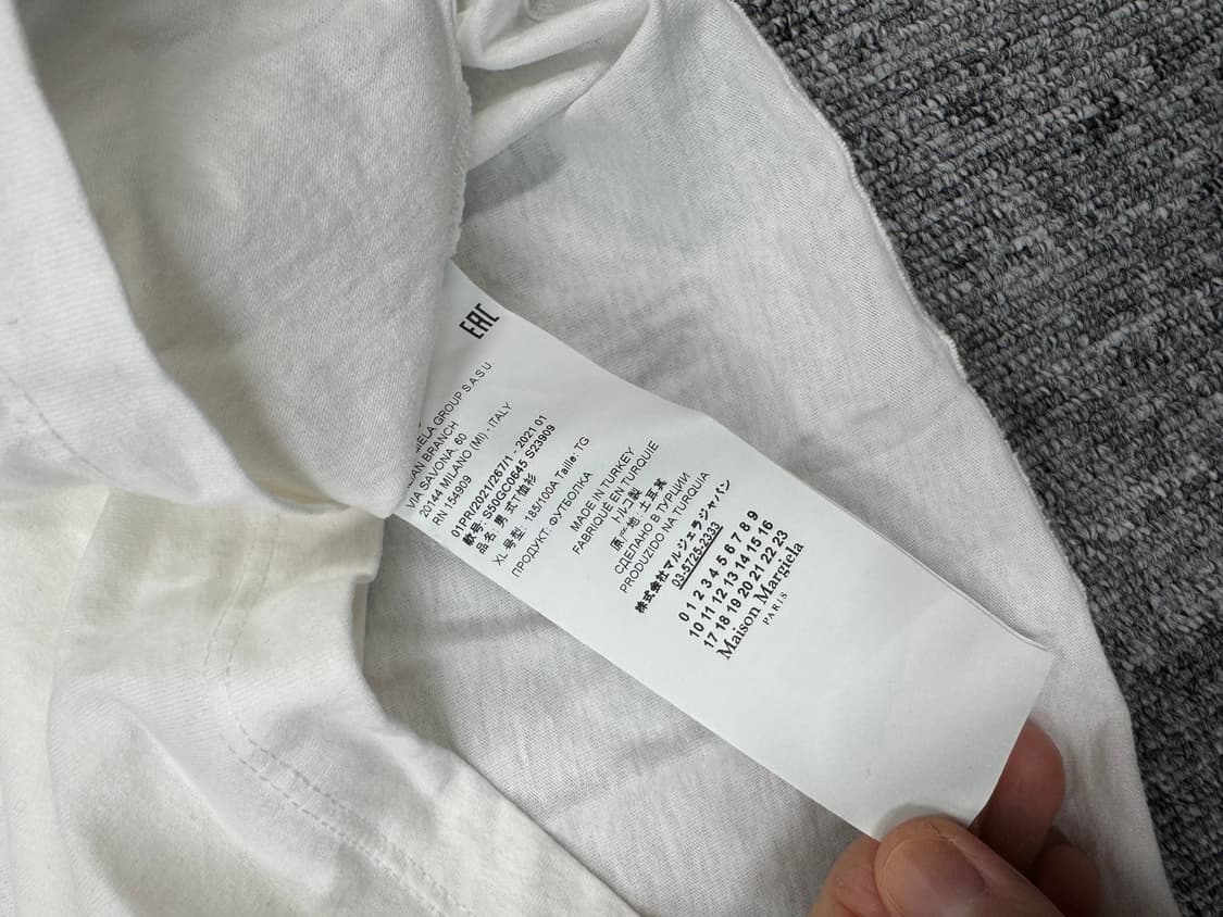 마르지엘라 스탬프 티셔츠 레드 xl 상품이미지5