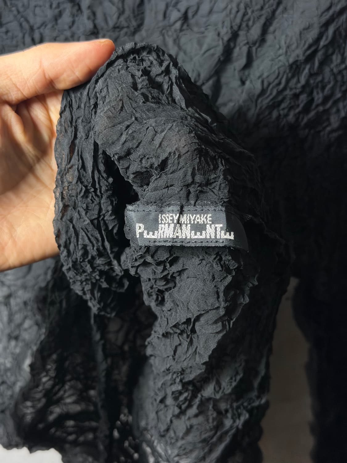 90‘S 이세이미야케 퍼머넌트 주름가공 목티 상품이미지6