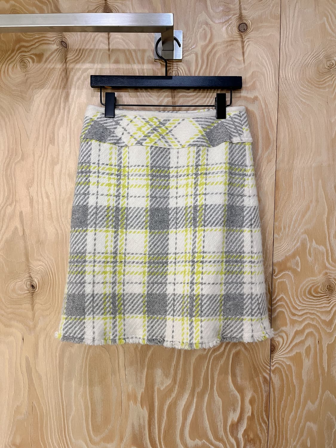 꾸레쥬 체크 랩 스커트 상품이미지4