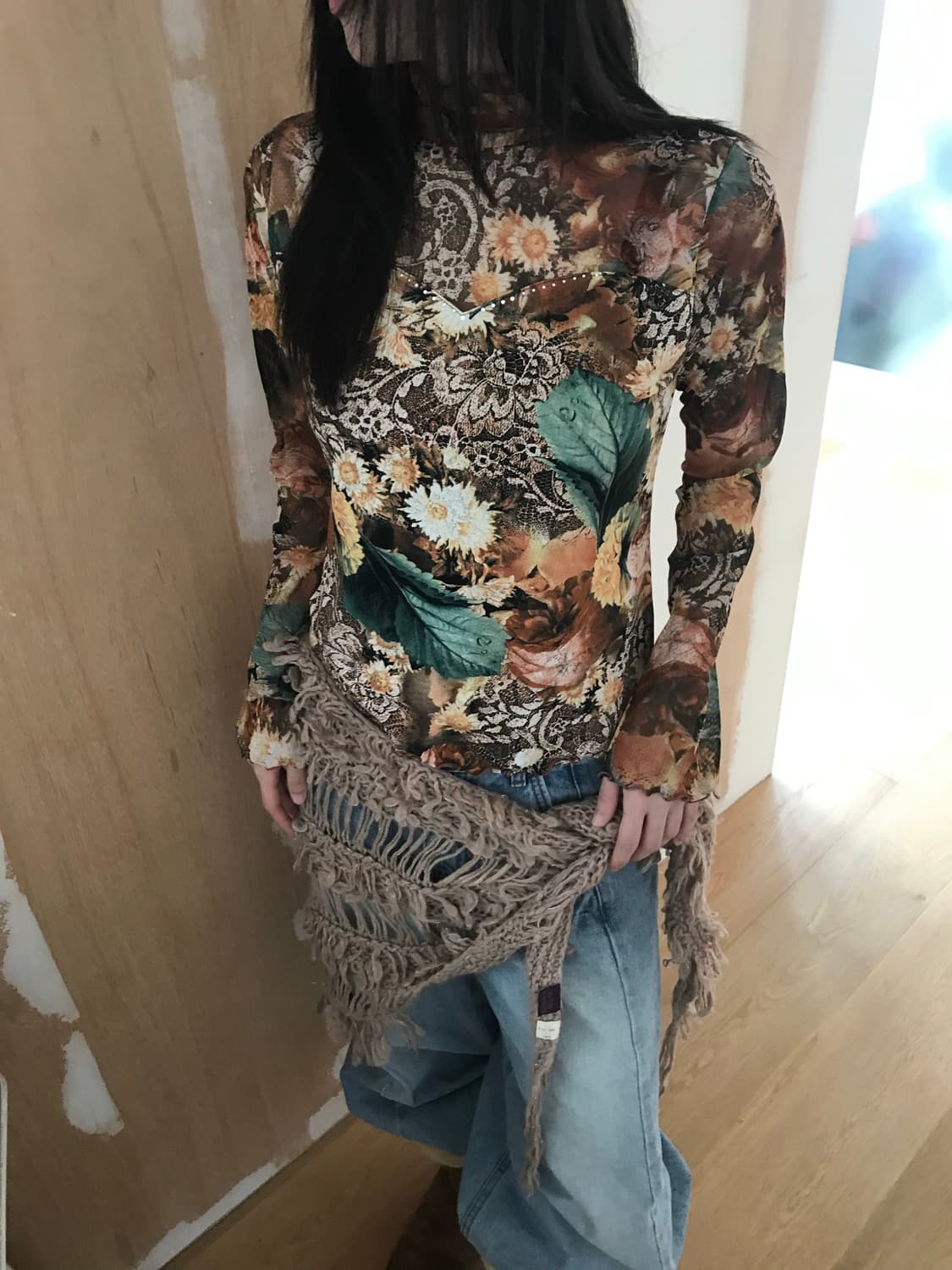 vintage net scarf 상품이미지4